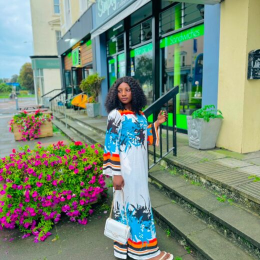 Colorburst Fringe Midi Dress