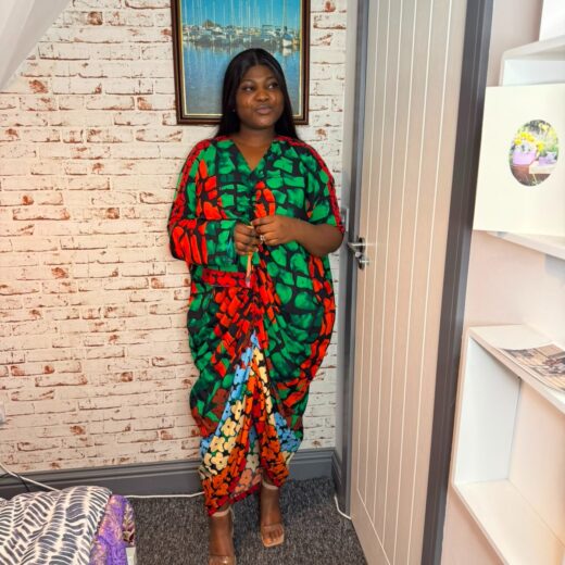 Flora Ruched Kaftan Dress