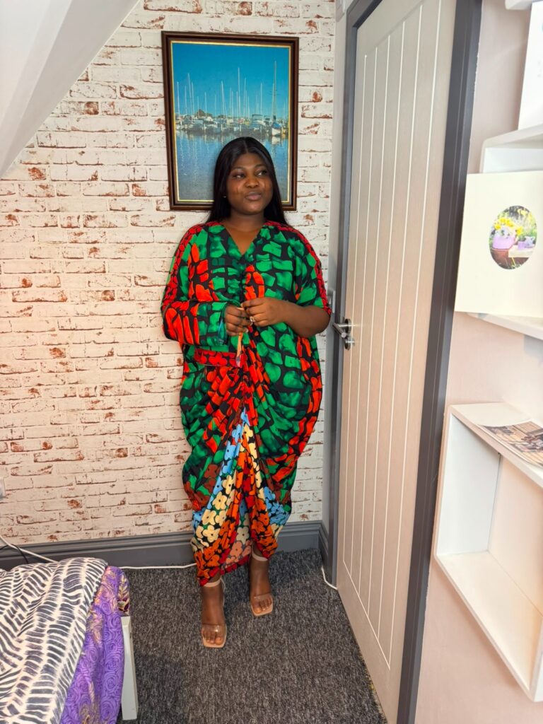 Flora Ruched Kaftan Dress