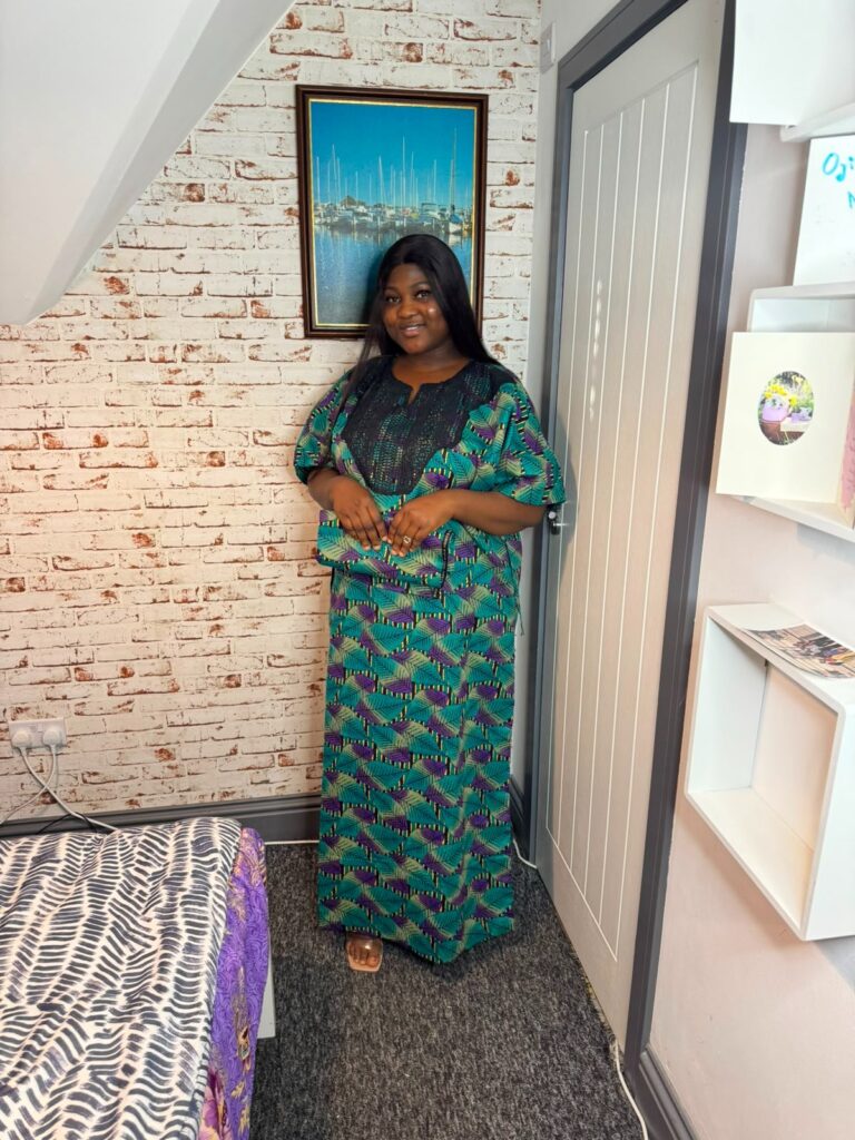Leaf Lace Boubou Maxi Dress