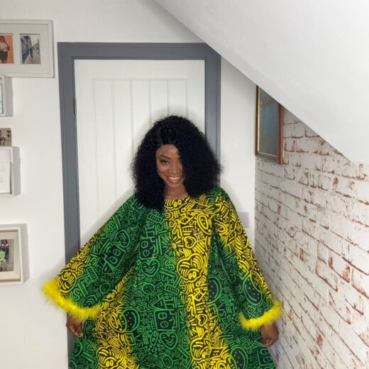 Emerald Sunburst Cape Mini Dress