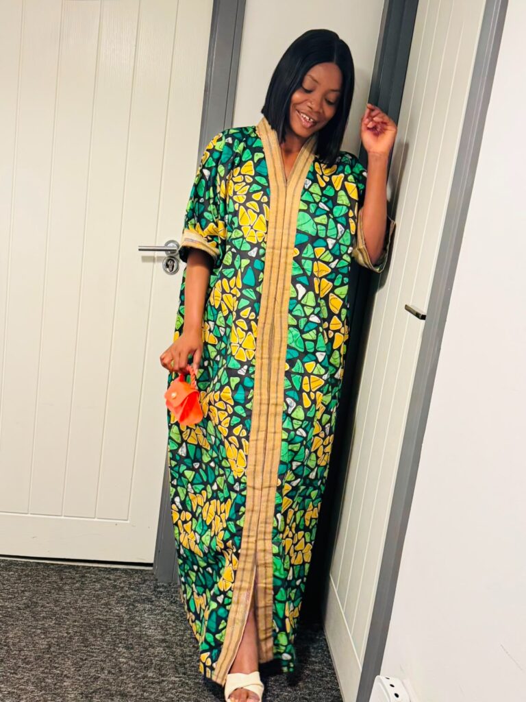 Golden Meadow Ankara Kaftan Maxi Dress