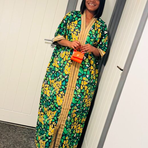 Golden Meadow Ankara Kaftan Maxi Dress
