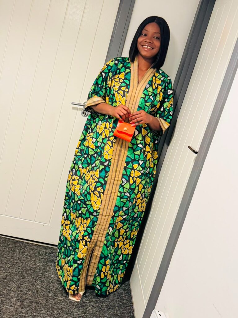 Golden Meadow Ankara Kaftan Maxi Dress