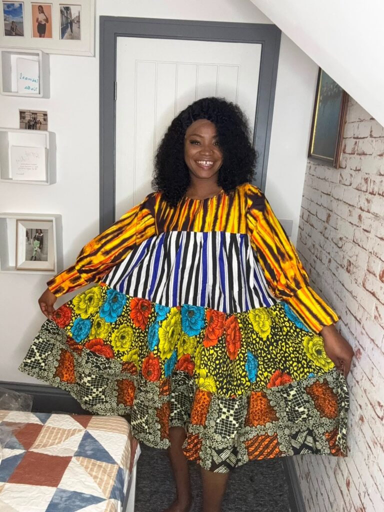 Mosaic Bloom  Mini Dress