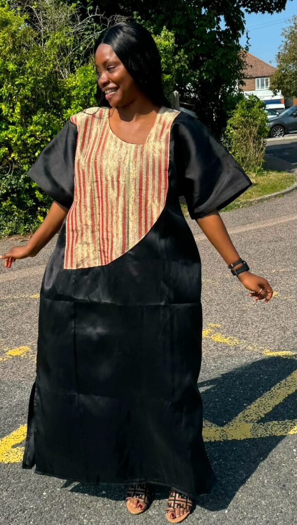 Noir Heritage Panel Boubou Kaftan Dress
