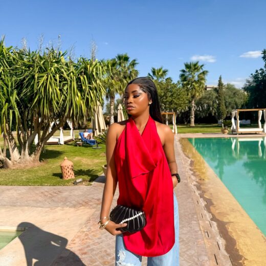 Scarlet Resort Drape Halter Top