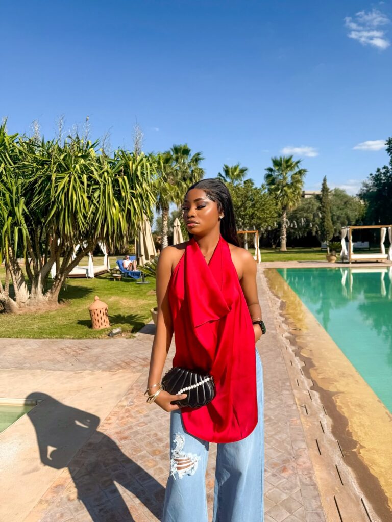 Scarlet Resort Drape Halter Top